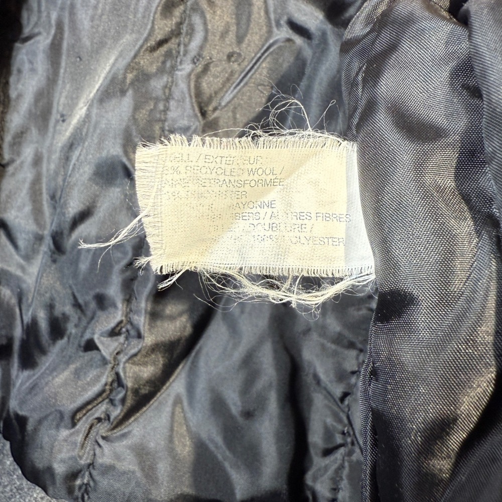 Gap Men's Charcoal Gray Wool Blend Zip Up Bomber‎ Jacket Size Large - Picture 7 of 9